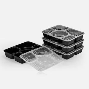 Plastic Bento Boxes Wholesale 5 Compartment Disposable Food Lunch Box - Zhejiang Jieyu Plastic Products Co., Ltd. - China
