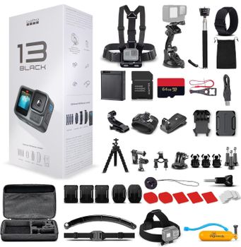 GoPro HERO13 Waterproof Action Camera 64GB Card 50 Piece Kit - Gadgets LLC - United States