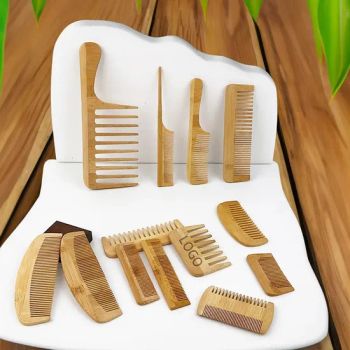 Wholesale Wide Tooth Natural Bamboo Wood Rat Tail Comb Fine Tooth Handmade Anti-Static Hair Detangling Comb for Styling - NINGBO AOVEA IMPORT & EXPORT CO., LTD. - China