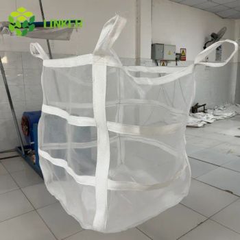 New PP Breathable Big Jumbo Ton Onion Potato Firewood Woven Mesh FIBC Liner Duffle Bulk Garbage Bag - Linker Packaging (Hebei) Co., Ltd. - China