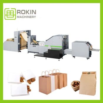 Handle Paper Bag Making Machine High Speed Paper Bag Making Machine Karft Paper Bag Make Machine - Wenzhou Rokin Machinery Co., Ltd - China