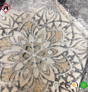 Wallpaper 3D Stone Black Textured Damask Wallpaper 106cm Width Gilding Waterproof Wall Paper for Home Deco - Shaoxing Infill Decoration Co., Ltd. - China