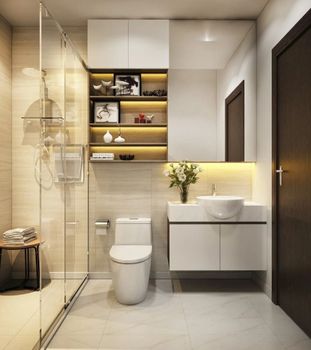 Bathroom & Toilet Interior Designing - Abhi Constructions - India