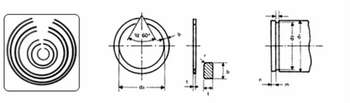 Retainer Rings of Shaft Use C Minimum Radius 0.3 Basic Thickness 1.2 Basic Diameter 18.7 Basic Diameter D4 22 Basic Diameter D2 - Ysi Automotive Private Limited - India