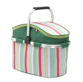 Shopping Baskets with Handles Collapsible Grocery Shopping Bag Insulated Foldable Picnic Basket - Ningbo Yingxin Crafts Co., Ltd. - China