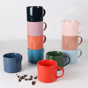 High Quality Solid Glaze Ceramic Coffee Mug Custom Logo Printed Stackable Mug Cup - Xiamen Rising Chance Co., Ltd. - China