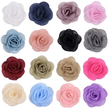 Artificial Satin Burned Peony Flower Hair Apparel Headwear DIY Accessories for Girls - Ningbo General Union Co., Ltd. - China