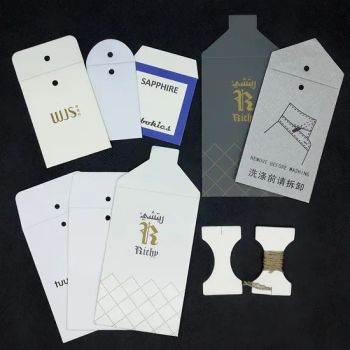 Fashion Paper Hang Tag with Small Bag for Garments Prepare Button - Yichanglong Garment Accessories Limited - China