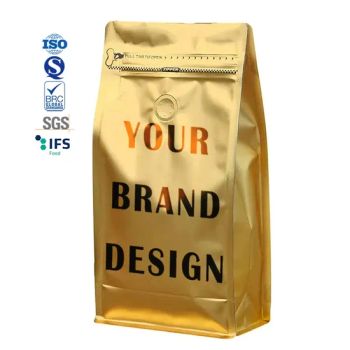 Custom 100g 150g 250g 500g 1kg PLA Biodegradable Side Gusset Flat Bottom Beans Packaging Compostable Coffee Bag with Valve - Dongguan Fuhehu Packaging Co., Ltd - China