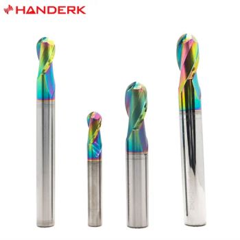 Handerk 55HRC Ball Nose End Mill 2 Flute for Aluminum Alloys Dlc Coated Design - Changzhou Handerk Precision Tools Co., Ltd. - China