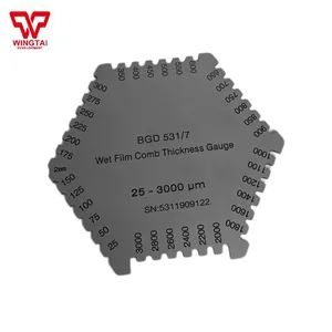 Hexagon Stainless Steel Wet Film Comb 25-3000um Brand Bgd Origin China Model NO. SY01 Certification ISO Trademark WingTai - Shenzhen Rongzhitai Packaging Technology Co., Ltd. - China