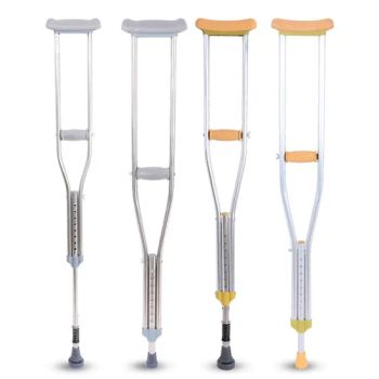 Stainless Steel Double Crutches Cane Underarm Adjustable Crutches Aluminum Alloy Walking Stick - Hebei Yunqi Medical Equipment Co., Ltd - China