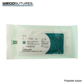 Cassette Surgical Sutures for Veterinary Use HS Code 3006100000 Model NO. POLYESTER Trademark wegosutures Application - Foosin Medical Supplies Inc., Ltd. - China