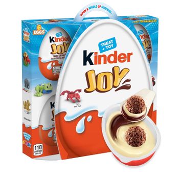 Kinder Joy Eggs, 6 Count, Treat Plus Toy, Sweet Creams and Chocolatey Wafers, Individually Wrapped, 4.2 oz - Smart Agri GmbH - Germany