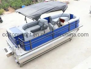 Luxury Used Aluminum Fishing Pontoons Boat for Sale Near Me MOQ 1 PC Seater 12 Width 260cm Height 86cm Thickness 5mm Max Person 12 - Qingdao Colton Yacht Co., Ltd. - China