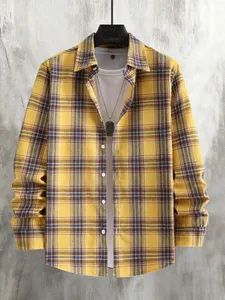 Mens Casual Plaid Long Sleeve Shirt Business Custom Shirts Wholesale Retro Vintage Street Style Daily Wear - Guangzhou Shengli Clothing Co., Ltd. - China