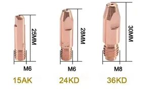 Hot Sale Accessories Contact Tip M8 E-Cu for 36kd Air Cooled MIG Welding Torches - Ultron Welding and Cutting Equipment Co., Ltd - China