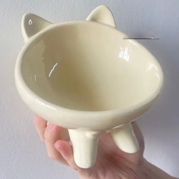 Black Ceramic Cat Dog Bowl Rounded Anti-Knock Elevated Pet Food Water Bowl Convenient for Travel Automatic Feature Box Packed - Chaozhou City Cha'an District Fengtang Town Sai Si Ceramics Factory - China