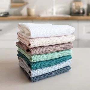 Custom Logo Cotton Waffle Tea Towels Dish Cloth Cleaning Dishes Kitchen Towels - Huaian Goodlife Textile Co., Ltd. - China