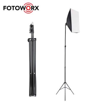 Fotoworx 210cm Aluminum Alloy Light Stand Matt Black 68cm 5kg Load 1Y - Vancher Inc. - China