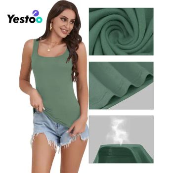 Women's Tank Tops Square Neck Sleeveless Ladies Tank Top Undershirts - Amoy Yestoo Apparel Co., Ltd. - China