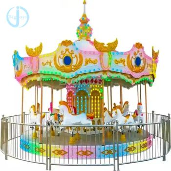 Amusement White Carousel Rides Carousel Amusement Park Rides Height <10m Condition New Age 3-12 Years HS Code 95069900 Model NO. - Zhengzhou Bigjoys Amusement Equipment Co., Ltd. - China
