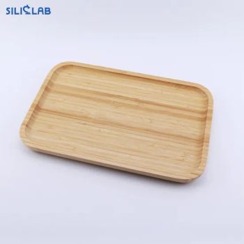 Bamboo Wooden Tray Woven Bamboo Serving Trays Cheap Wholesale Natural Tray - Shenzhen Siliclab Technology Co., Ltd. - China
