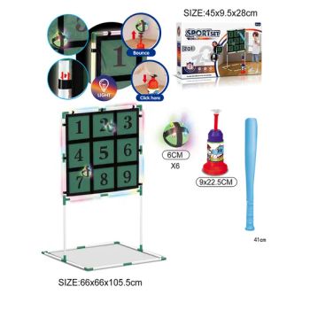 2 in 1 Sport Set Kids Baseball Game Baseball Launcher Toy with Target Rack Set and 6 Lighting Balls - Best Link Toys Co., Ltd. - China