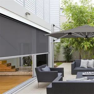 Motorized Windproof Garden Window Vertical Curtain Roller Shades Shutters Zip Screen Blinds - Hangzhou Gold-Bronco Intelligent Technology Co., Ltd. - China