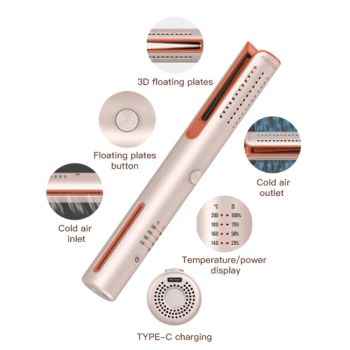 Bidisco Hot Selling Hair Curler Easy Use Portable Cordless Hair Curler LCD Digital USB Recharge Hair Curler - Dongguan Bidisco Electric CO., LTD - China