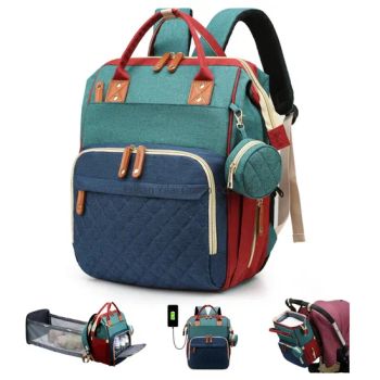 Custom Logo Mommy Waterproof Baby Bed Travel Sleeping Nappy Bags Diaper Bag Backpack with USB - Jinjiang Chendai Yilai Craft Company - China