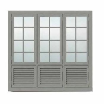 Rectangular Color Coated Steel Window Frames Color Gray Style Rectangular Finish Color Coated Frame Type With Frames Place Of Origin - Aismax Steel Windows & Doors - India