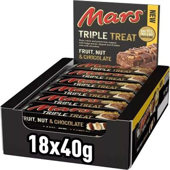 Mars Triple Chocolate Snack Bar Featuring Deep Cocoa Flavor Creamy Filling And Delicious Chocolate Coating - TRADECENTRIC LLC - United States