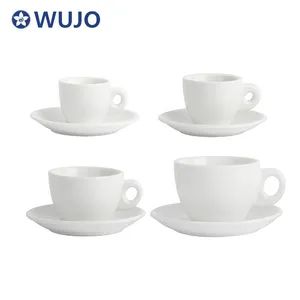 White Porcelain Ceramic Tea Cups Sets Personalized Ceramic Coffee Cup and Saucer Set - Hunan Huihong Economic Trading Co., Ltd. - China