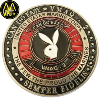 China Yiwu Manufacturer Custom Made Metal Brass 3D Army Military Navy Marine Command Souvenir Coin Firefighter Police Badge Medal Challenge Coins - MVP GIFT CO., LTD. - China