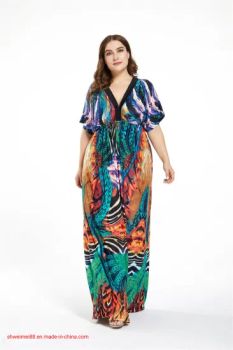 Ladies Fashion Evening Long Dresses Womens Summer Beach Dress Muslim Abaya African Garment Elegant Cocktail Girl Plus Size Dresses - Hangzhou Weimei Garments Co., Ltd. - China