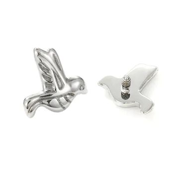 Titanium Animal Bird 16g Internally Threaded Labret Piercing Jewelry - Dongguan Jiang Titanium Jewelry Co., LTD - China