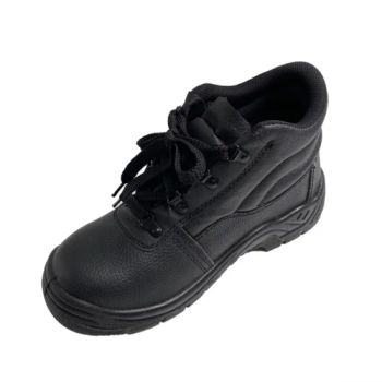 High Cut Steel Toe Shoes Safety Footwear Black Leather Safety Shoes - Guangzhou 247 International Co., Ltd. - China