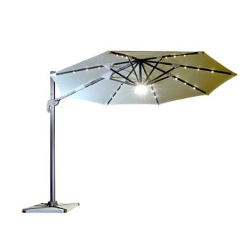 Outdoor Sunshade Garden Umbrella Terrace Outdoor Solar Umbrella with LED Light Roman Round Square Leisure Umbrella - Yongkang Meshine Industry & Trade Co., Ltd. - China
