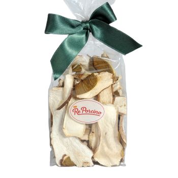 TOP QUALITY ITALIAN Dried Porcini Mushrooms EXTRA QUALITY gr.50 Plastic bag with satin bow - IL SOTTOBOSCO DI BERTAGNI PRIMO & C. - SOCIETA' IN NOME COLLETTIVO, ABBREVIABILE IN - Italy