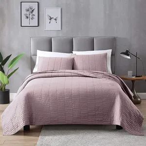 Warm Bed Throws Polyester Coverlet Quilted Ultrasonic Microfiber Quilt Bedspread - Qingdao Jaje Import&Export Co., Ltd - China