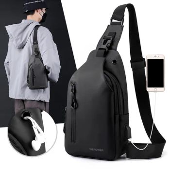 USB Charging Crossbody Shoulder Bags Package School Short Trip Messengers Bags Men's Oxford Sling Pack Men Anti Theft Chest Bag - Foshan Nanhai Yuekai Bag Co., Ltd. - China