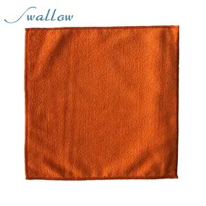 Microfibre Warp-Knitted Towel Orange Color 30*30cm Cleaning Cloths - Suzhou Swallow Company Limited - China