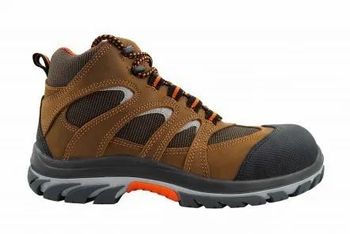 Brown Nubuck Water Repellant Breathable Leather Shoes Color Brown Available Sizes Uk 5-12 Toe Cap Material Composite Sole Heat Resistance 120° - Aastha Solution - India