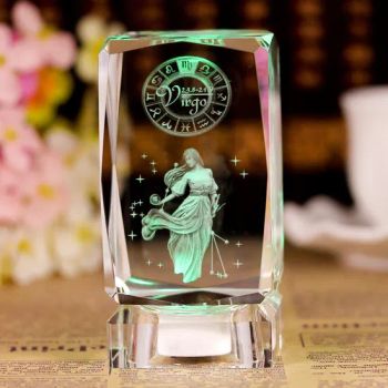 8cm 3.1inch Crystal Crafts Zodiac Aquarius Pisces Capricorn Sagittarius Virgo Leo Aries Gemini Scorpio Ornament - Xiamen Qlfamily Technology Co., Ltd. - China