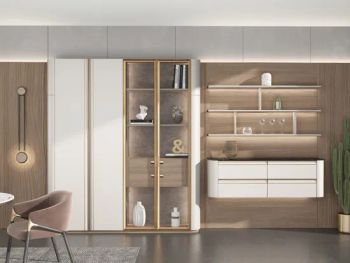 Elegant White Gold Sideboard with Sliding Tambour Doors Origin China Door 4 Doors Condition New Model NO. 2105 Size - Guangzhou Milan Decoration Materials Co., Ltd. - China