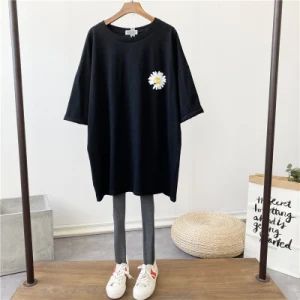 Custom Oversized Cotton Fashion Women′ S T-Shirts Tops Ladies Clothing Loose Flower Printing Tshirt - NANCHANG LANGMAI CLOTHING CO., LTD. - China