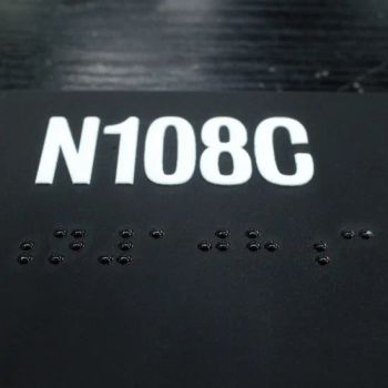 Ada Braille and Tactile Sign Board Door Name Plaque Hotel Room Number Braille Sign - GUANGZHOU BLANC SIGN CO LTD - China