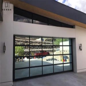 Glass Electric Aluminium Garage Door for Dealers Aluminium Powder Coated Automatic Doors - Guangzhou Henda Door and Window Co., Ltd. - China