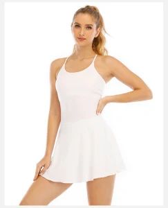 Women One Piece Gym Fitness Yoga Wear Short Tennis Dresses with Pocket - Xiamen Evaricky Trading Co., Ltd. - China